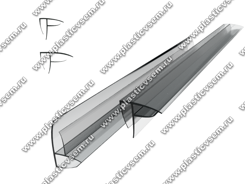 Угловой профиль для соединения поликарбоната