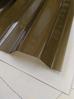 Гофрированный (профилированный) поликарбонат Грека Бронза Гофрированный (профилированный) поликарбонат Бронза